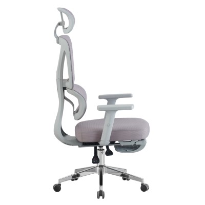 Fotoliu de birou, gri/crom, DEMOS