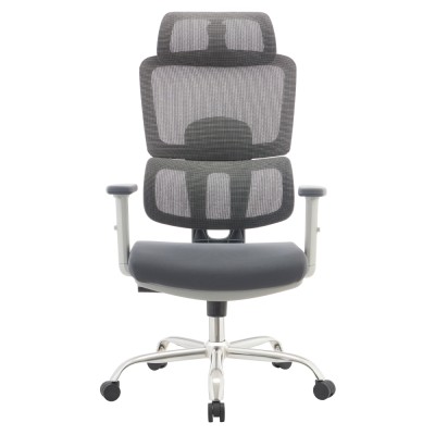 Fotoliu de birou, gri/crom, portanţă 150 kg, BYRON