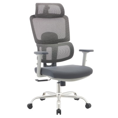 Fotoliu de birou, gri/crom, portanţă 150 kg, BYRON