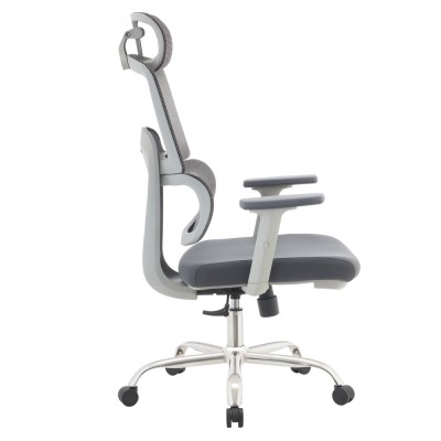 Fotoliu de birou, gri/crom, portanţă 150 kg, BYRON