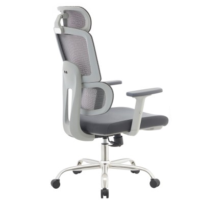 Fotoliu de birou, gri/crom, portanţă 150 kg, BYRON