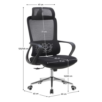 Fotoliu de birou, negru, FOSTER TYP 1