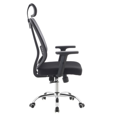 Fotoliu de birou, negru/crom, portanţă 150 kg, DUVAL