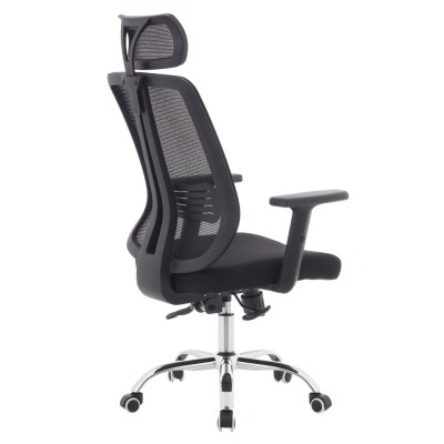 Fotoliu de birou, negru/crom, portanţă 150 kg, DUVAL