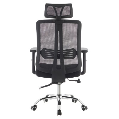 Fotoliu de birou, negru/crom, portanţă 150 kg, DUVAL