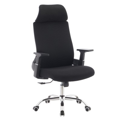 Fotoliu de birou, negru/crom, portanţă 150 kg, HOLGER