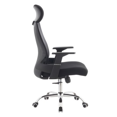 Fotoliu de birou, negru/crom, portanţă 150 kg, HOLGER