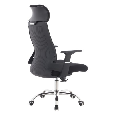 Fotoliu de birou, negru/crom, portanţă 150 kg, HOLGER