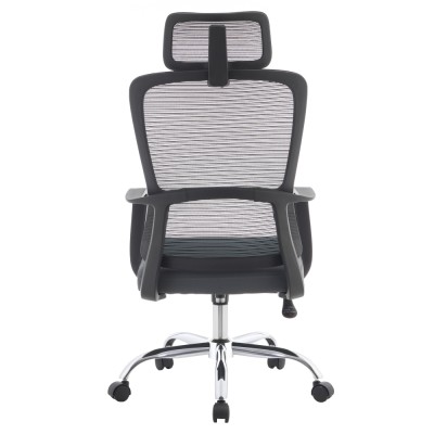 Fotoliu de birou, negru/gri/crom, portanţă 150 kg, RANDY