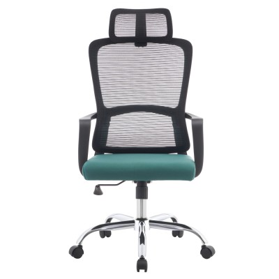 Fotoliu de birou, negru/verde/crom, portanţă 150 kg, RANDY