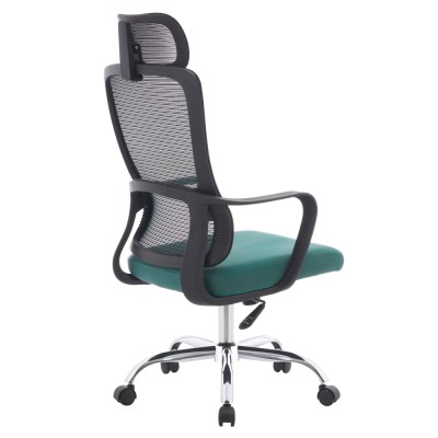 Fotoliu de birou, negru/verde/crom, portanţă 150 kg, RANDY