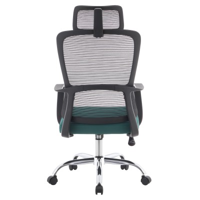 Fotoliu de birou, negru/verde/crom, portanţă 150 kg, RANDY