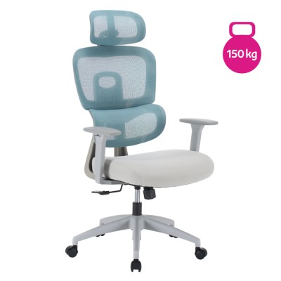 Fotoliu de birou, neomint/gri deschis/gri, ERMEN