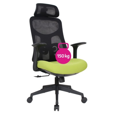 Fotoliu de birou, verde/negru, SULIVAN