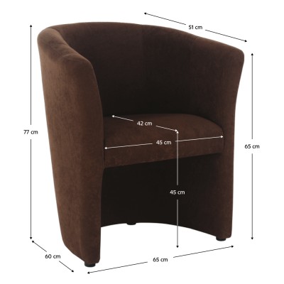 Fotoliu de club, maro, CUBA