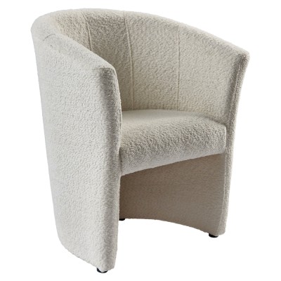 Fotoliu de club, material textil crem Coral, CUBA