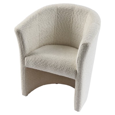 Fotoliu de club, material textil crem Coral, CUBA