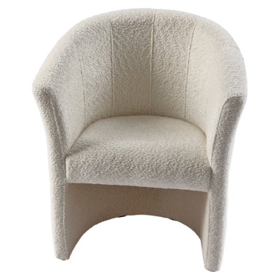 Fotoliu de club, material textil crem Coral, CUBA