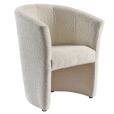 Fotoliu de club, material textil crem Coral, CUBA