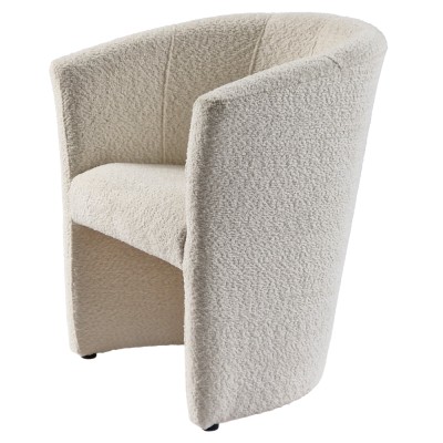 Fotoliu de club, material textil crem Coral, CUBA