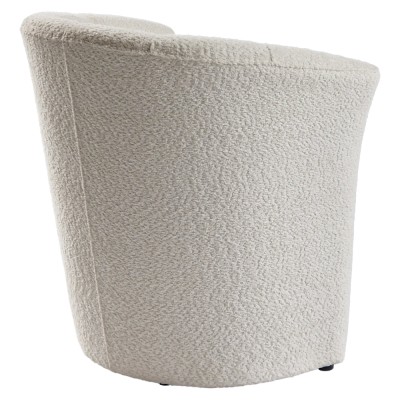 Fotoliu de club, material textil crem Coral, CUBA