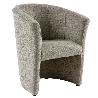 Fotoliu de club, material textil gri-bej Taupe Coral, CUBA