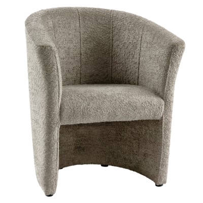 Fotoliu de club, material textil gri-bej Taupe Coral, CUBA