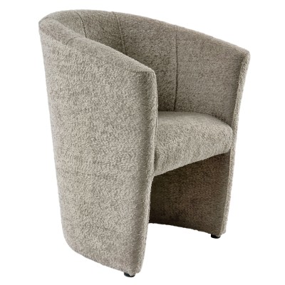 Fotoliu de club, material textil gri-bej Taupe Coral, CUBA