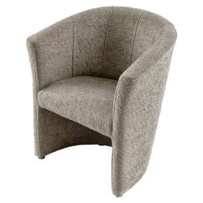 Fotoliu de club, material textil gri-bej Taupe Coral, CUBA