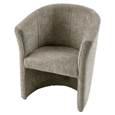 Fotoliu de club, material textil gri-bej Taupe Coral, CUBA