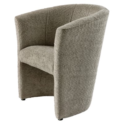 Fotoliu de club, material textil gri-bej Taupe Coral, CUBA