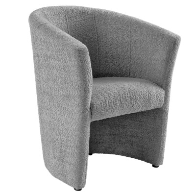 Fotoliu de club, material textil gri Coral, CUBA