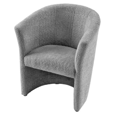 Fotoliu de club, material textil gri Coral, CUBA