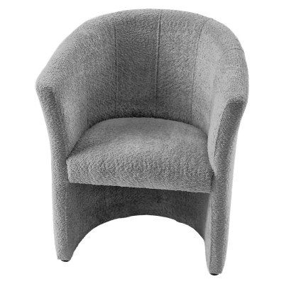 Fotoliu de club, material textil gri Coral, CUBA