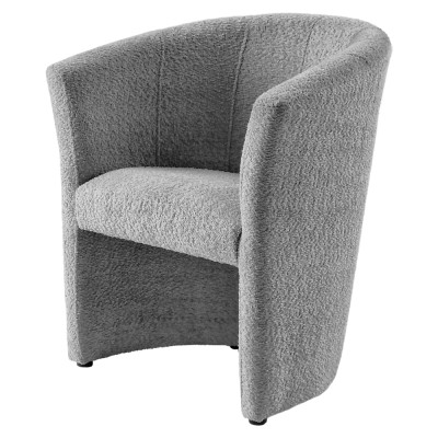 Fotoliu de club, material textil gri Coral, CUBA