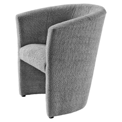 Fotoliu de club, material textil gri Coral, CUBA