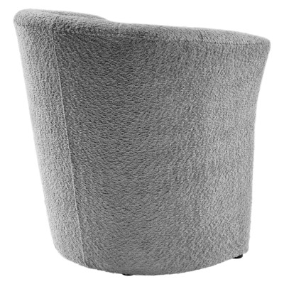 Fotoliu de club, material textil gri Coral, CUBA