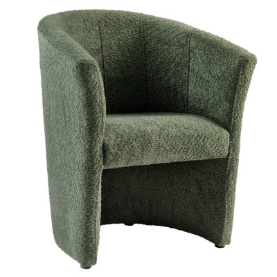 Fotoliu de club, material textil verde Coral, CUBA