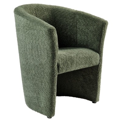 Fotoliu de club, material textil verde Coral, CUBA