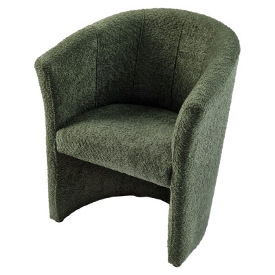 Fotoliu de club, material textil verde Coral, CUBA