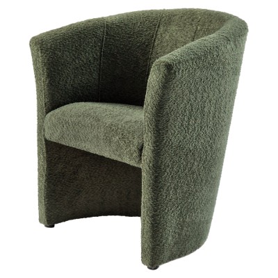 Fotoliu de club, material textil verde Coral, CUBA