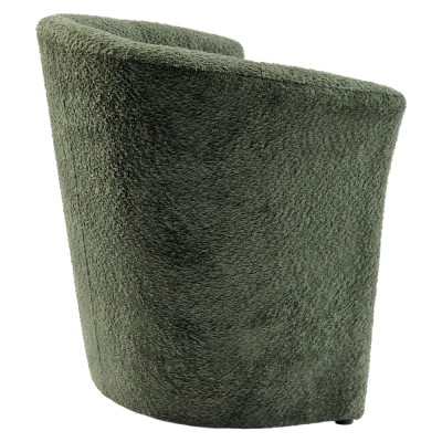 Fotoliu de club, material textil verde Coral, CUBA