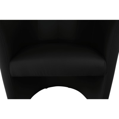 Fotoliu de club, piele ecologică Damasko neagră, CUBA