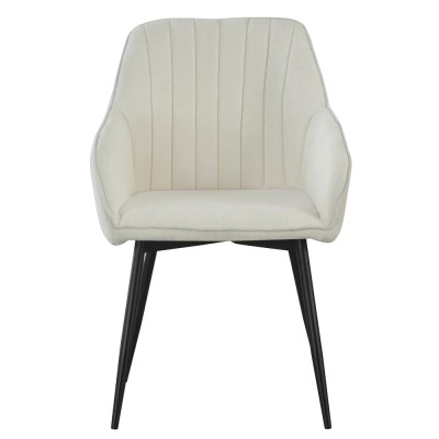 Fotoliu de design, crem/negru, VAJRO