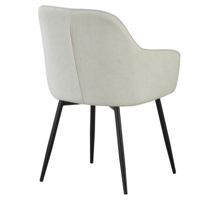 Fotoliu de design, crem/negru, VAJRO