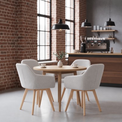Fotoliu de design, gri deschis/fag, CLORIN 2 NEW