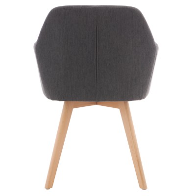 Fotoliu de design, gri închis/fag, CLORIN 2 NEW