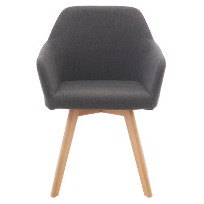 Fotoliu de design, gri închis/fag, CLORIN 2 NEW