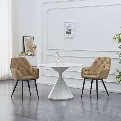 Fotoliu de design, material Velvet bej, VERIO NEW