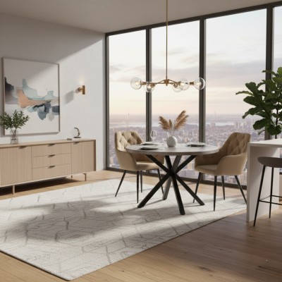 Fotoliu de design, material Velvet bej, VERIO NEW